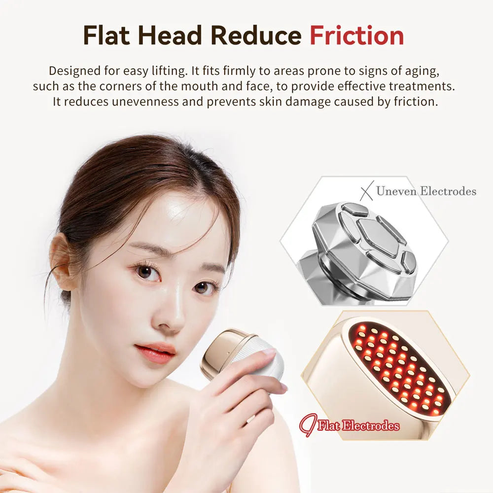 Multi-Polar RF Beauty Device Skin Tightening Anti-Aging Wrinkle 3Color LED Skincare 24K Gold Face Radiofrequency Massager